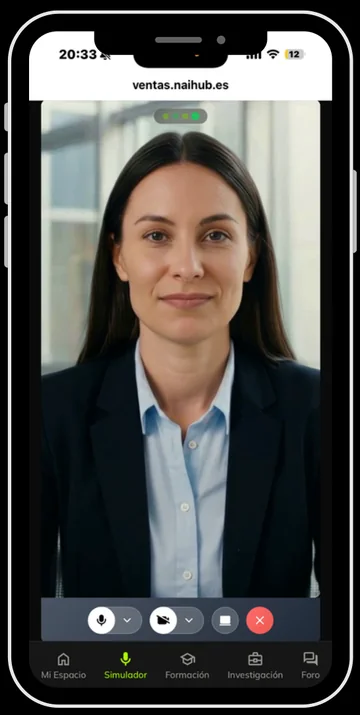 Open simulation: a video call with a simulated client